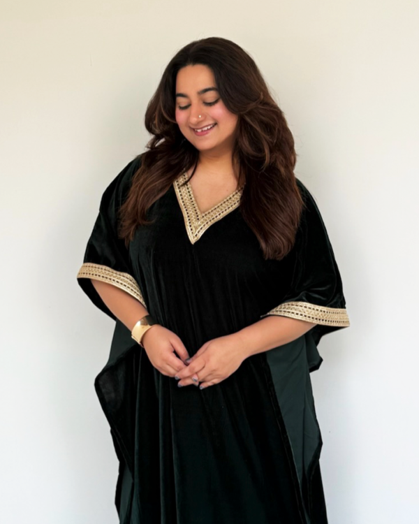 Valet kaftan in green color for women from YouMadeline winter collection